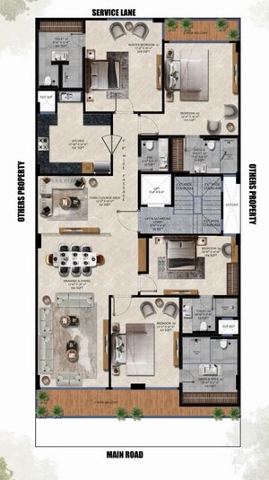 Floor Plan in 4 BHK Builder Floor at East Of Kailash – for Sale