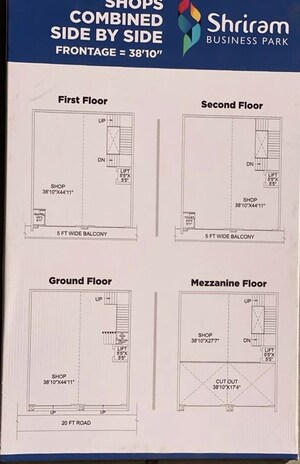 Floor Plan in  Showroom at Vidhan Sabha Marg – for Rent