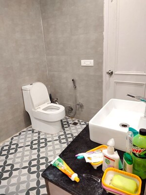Bathroom in 1 BHK Builder Floor at East Of Kailash – for Rent