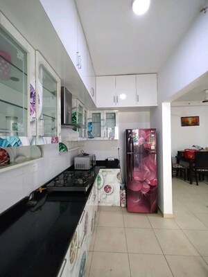 Kitchen in 2.5 BHK Apartment at Bhartiya Nikoo Homes, Thanisandra Main Road – for Rent