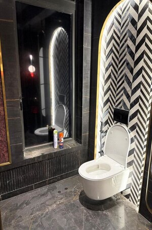 Bathroom in 3 BHK Apartment at Resham Tower, Bandra West – for Rent
