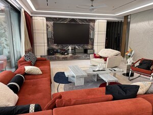 Living Room in 3 BHK Apartment at Resham Tower, Bandra West – for Rent