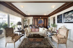 Living Room in 4 BHK Apartment at One Altamount Apartment, Altamount Road – for Rent