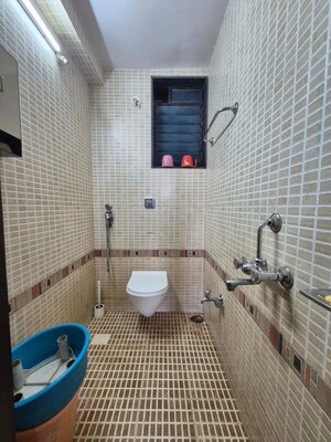Bathroom in 3 BHK Apartment at Chaurang CHS, Sanpada – for Sale