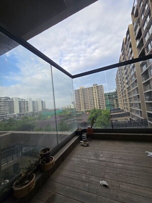 Balcony in 3 BHK Apartment at Kumar Palmspring Towers, Undri – for Rent
