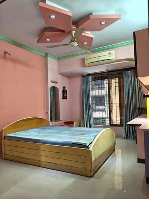 Bedroom in 3 BHK Apartment at Jay Balaji CHS, Nerul Sector 6 – for Rent