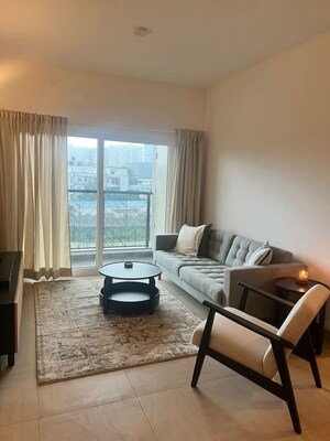 Living Room in 2 BHK Apartment at Karle Vario Homes, Hebbal – for Rent