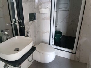 Bathroom in 3 BHK Apartment at Ruparel Ariana, Parel – for Rent