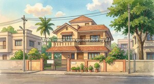  Independent House – Exterior View View at Velanja - for Sale