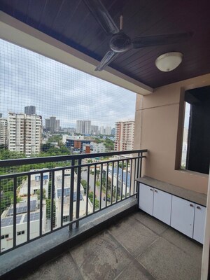 Balcony in 3 BHK Apartment at Rajapushpa Regalia, Kokapet – for Rent