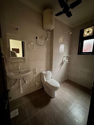 Bathroom in 1 BHK Apartment at Chattarpur – for Rent