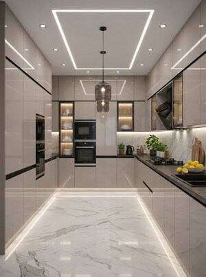 Kitchen in 4 BHK Builder Floor at Panchsheel Park – for Rent