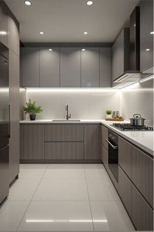 Kitchen in 4 BHK Builder Floor at Panchsheel Park – for Rent