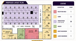Floor Plan in  Office Space in IT/SEZ at Kanakia Boomerang, Powai – for Rent