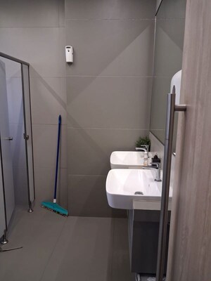 Bathroom in  Office Space at Akshar Business Park, Vashi Sector 19f – for Rent