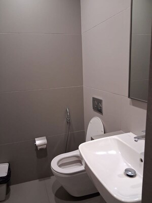 Bathroom in  Office Space at Akshar Business Park, Vashi Sector 19f – for Rent