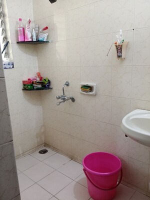 Bathroom in 1 BHK Apartment at Kshitij CHS, Yerawada – for Rent