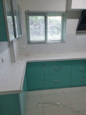 Kitchen in 3 BHK Apartment at Rajapushpa Atria, Gachibowli – for Rent