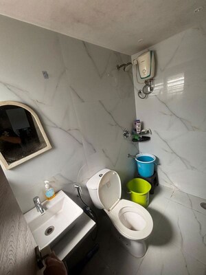 Bathroom in 2 BHK Apartment at Vashi Sector 17 – for Rent