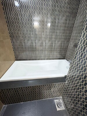 Bathroom in 3 BHK Apartment at Lodha Lakeshore Greens, Dombivli East – for Rent