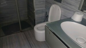 Bathroom in 3 BHK Apartment at Lodha The World Towers World One Tier 2, Worli – for Rent
