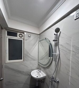 Bathroom in 1 BHK Apartment at Crescent Silverwoods, Powai – for Rent