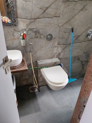 Bathroom in 2 BHK Apartment at Balaji Delta Central, Kharghar – for Rent