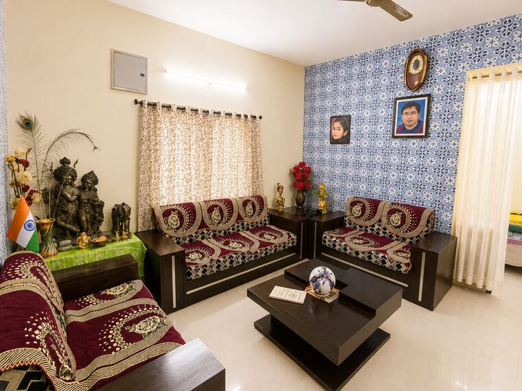 Living Room, adithya-classic 3 Bedroom 1650 Sq.Ft. Apartment In Serilingampally Hyderabad 10493705