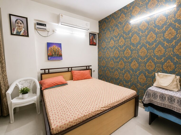 Bedroom, adithya-classic 3 Bedroom 1650 Sq.Ft. Apartment In Serilingampally Hyderabad 10493705