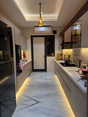 Kitchen in 4 BHK Builder Floor at Sector 55 – for Rent