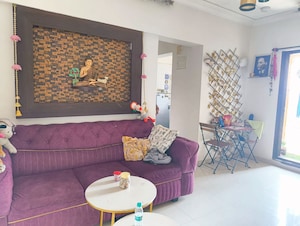 Living Room in 1 BHK Apartment at Raunak Heights, Ghodbunder Road – for Rent