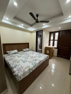 Bedroom in 3 BHK Builder Floor at Palm Residency Chhatarpur, Chattarpur – for Rent