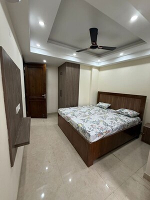 Bedroom in 3 BHK Builder Floor at Palm Residency Chhatarpur, Chattarpur – for Rent