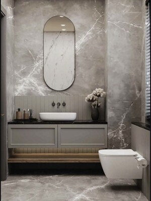 Bathroom in 3 BHK Apartment at Runwal Raaya, Worli – for Sale