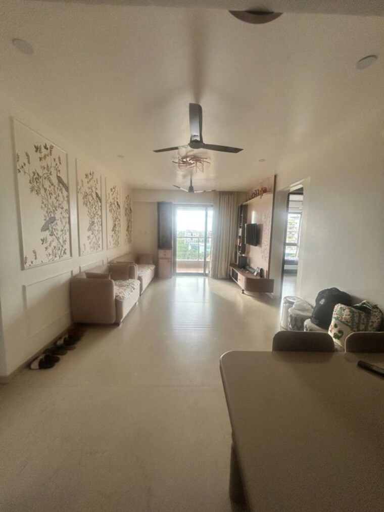 Living Room, futuristic-the-miracle 3 Bedroom 1200 Sq.Ft. Apartment In Pimple Saudagar Pune 10494463
