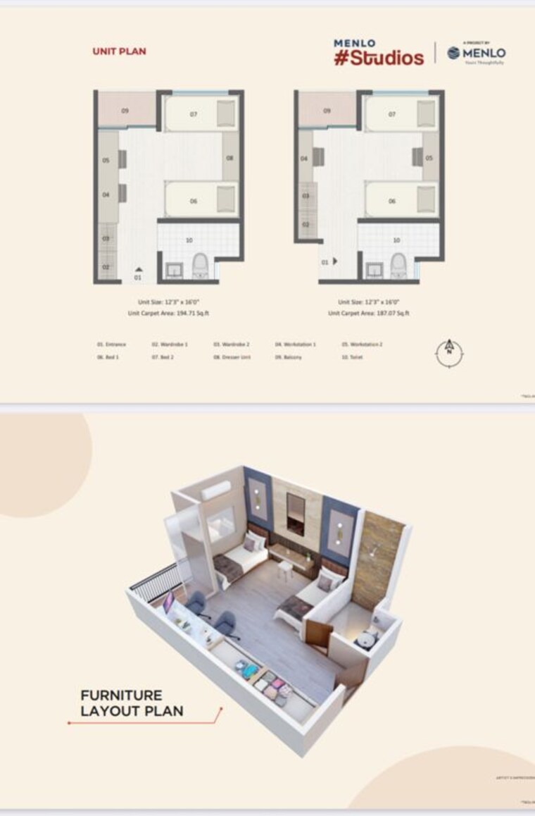 Floor Plan, menlo-hashtag-studios Studio 325 Sq.Ft. Apartment In Hinjewadi Pune 10495247