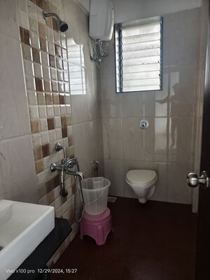 Bathroom in 2 BHK Apartment at Ramyanagari CHS, Bibwewadi – for Rent