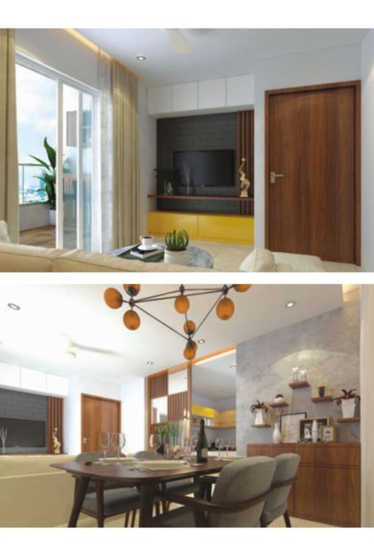 Living Room, goel-ganga-amber 2 Bedroom 765 Sq.Ft. Apartment In Tathawade Pune 10495300