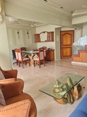Living Room in 3 BHK Apartment at Mount Sea View Apartment, Versova – for Rent