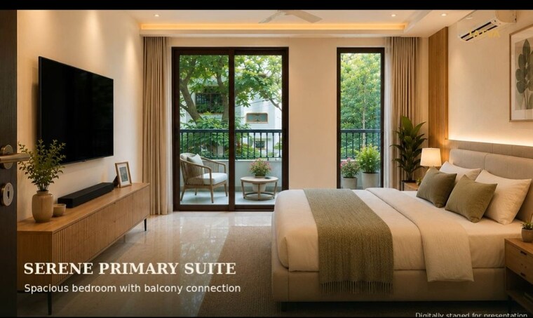 Bedroom, sarvodaya enclave 3 Bedroom 200 Sq.Yd. Builder Floor In Sarvodaya Enclave Delhi 10495857