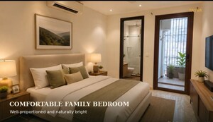 Bedroom in 3 BHK Builder Floor at Sarvodaya Enclave – for Sale