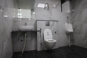 Bathroom in  Showroom at Viraj Lotus Enclave, Gomti Nagar – for Rent