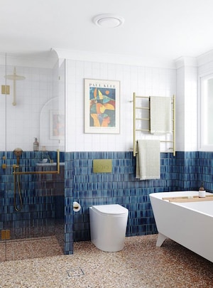 Bathroom in 6 BHK Builder Floor at Nizamuddin East – for Rent