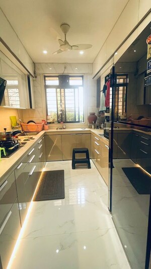 Kitchen in 3 BHK Apartment at Safal Nav Parmanu CHS, Chembur – for Rent