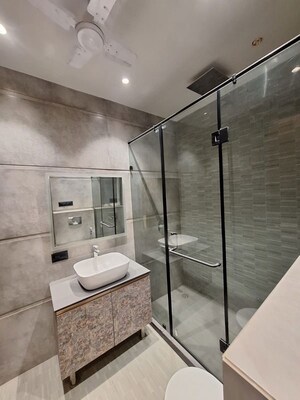 Bathroom in 4 BHK Builder Floor at Ansal Sushant Lok I, Sector 43 – for Rent