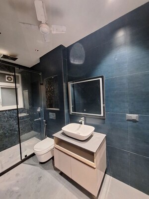 Bathroom in 4 BHK Builder Floor at Ansal Sushant Lok I, Sector 43 – for Rent