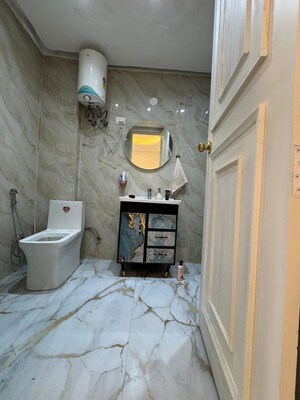 Bathroom in 2 BHK Apartment at Chattarpur – for Rent