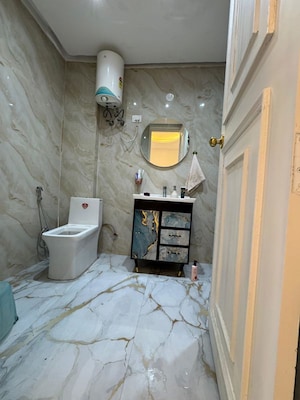 Bathroom in 2 BHK Apartment at Chattarpur – for Rent