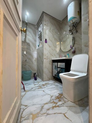 Bathroom in 2 BHK Apartment at Chattarpur – for Rent