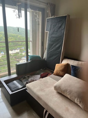 Living Room in 2.5 BHK Apartment at Neelkanth Greens, Manpada – for Rent